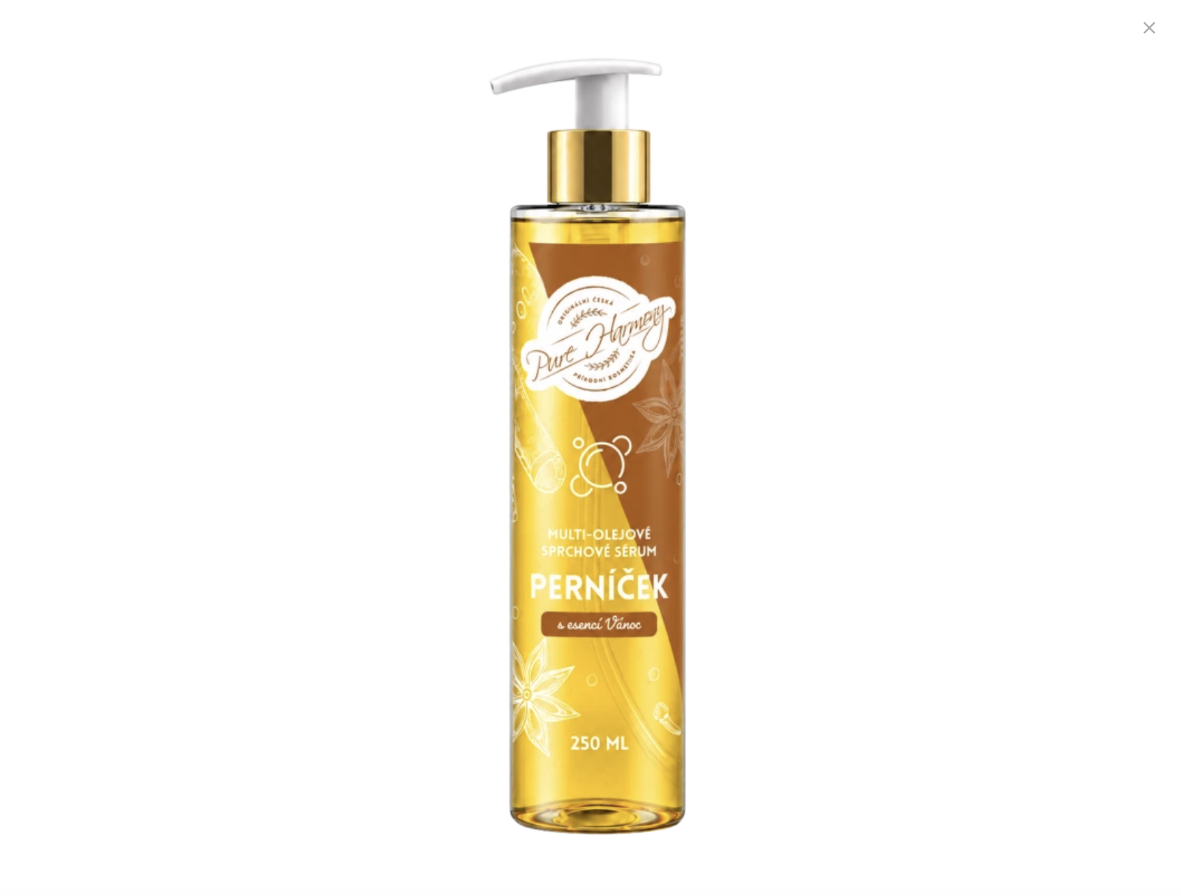 Tělový olej se třpytkami Perníček 250 ml