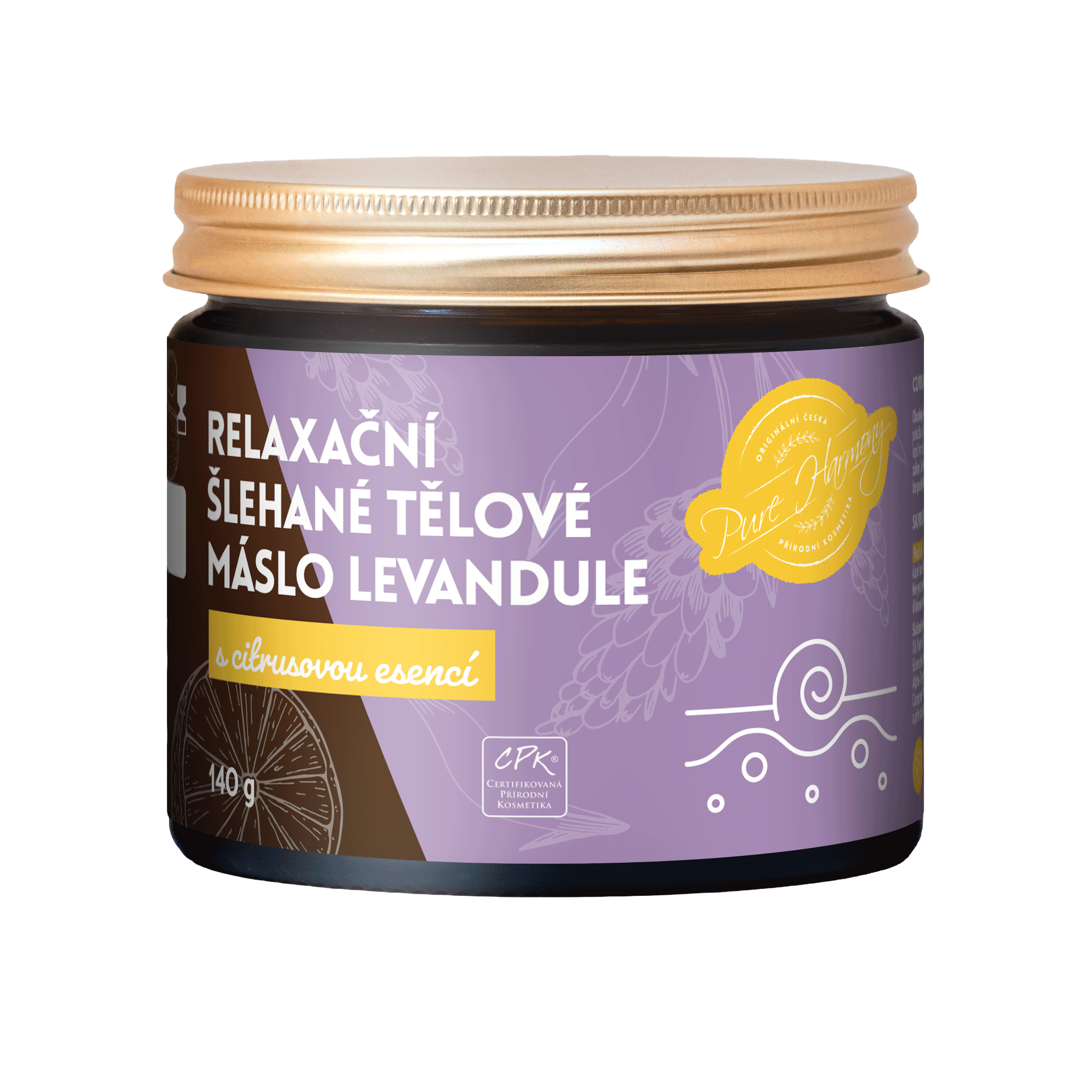 Hydratační šlehané tělové máslo Meruňka s levandulovou esencí 140 g