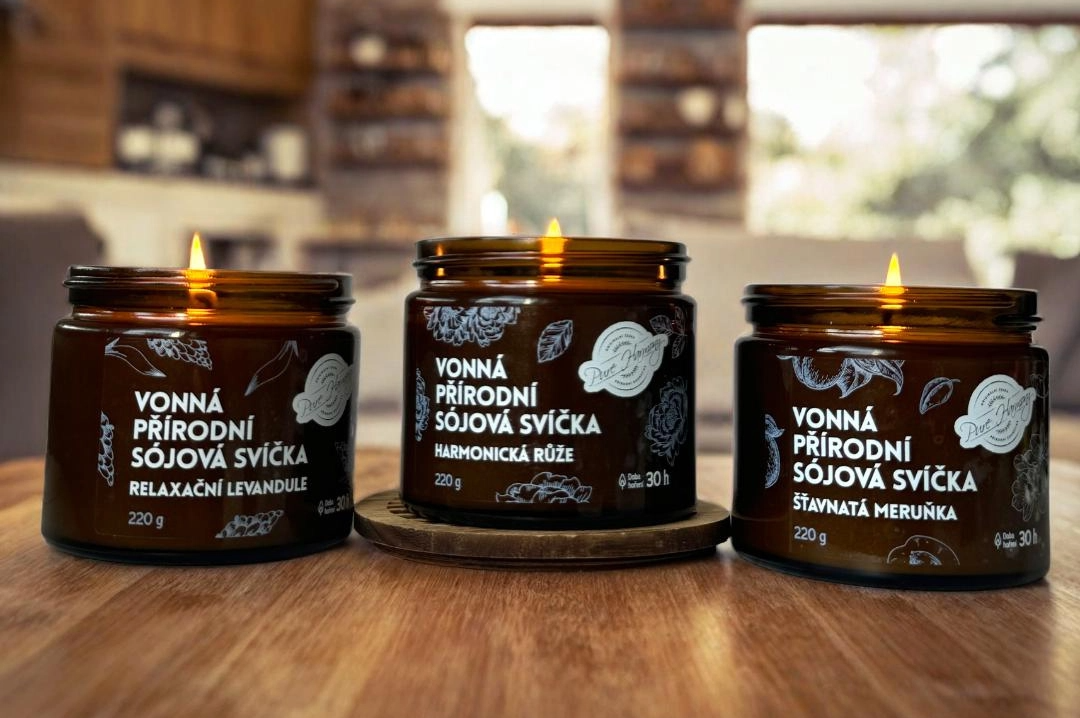 Přírodní vonná sójová svíčka Dýňové latté s Vanilla Chai 220 g