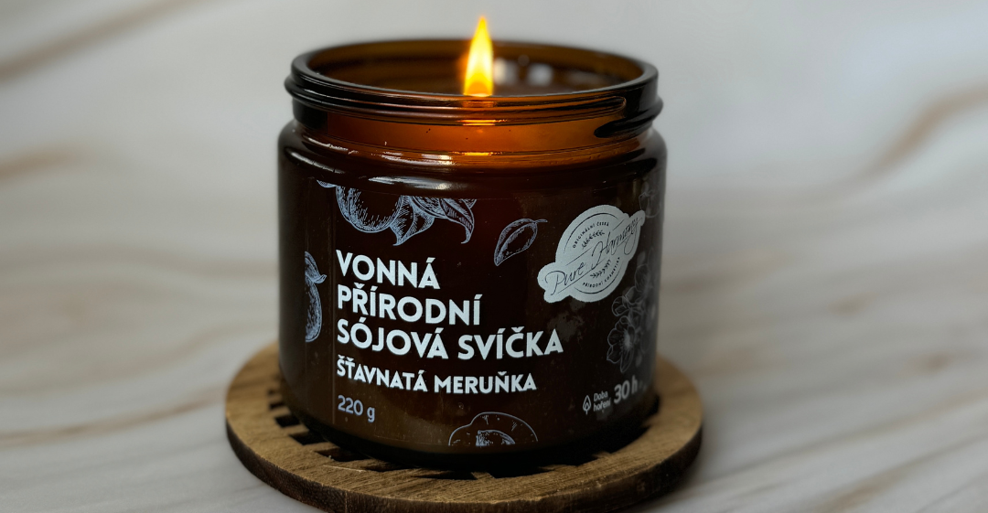 Přírodní vonná sójová svíčka Relaxační levandule