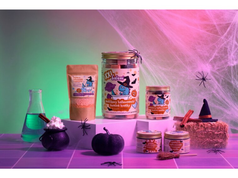 Bublíkovy halloweenské šumivé kostky XXL 1150 g