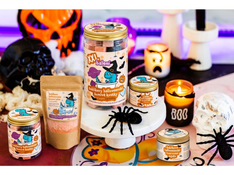 Bublíkova halloweenská koupací pěna v prášku s probiotiky 160 g