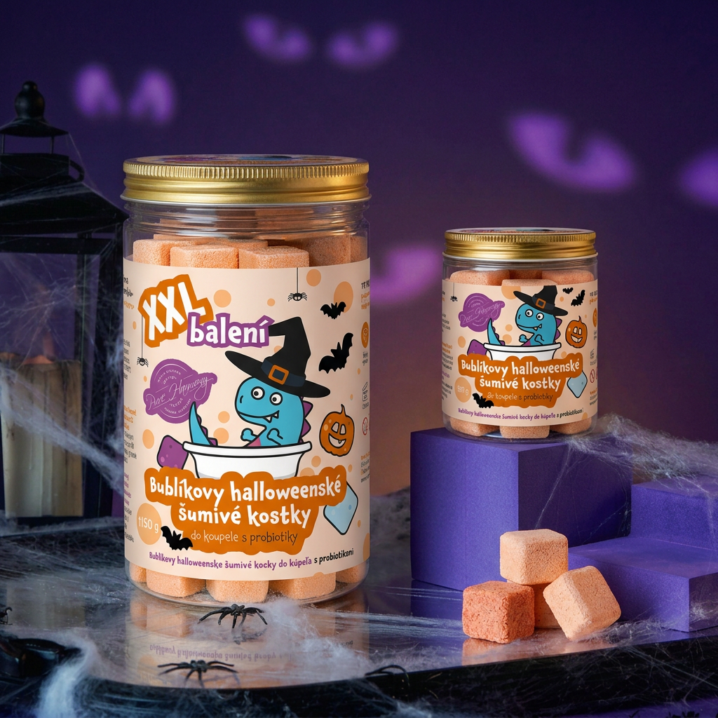 Bublíkovy halloweenské šumivé kostky XXL 1150 g