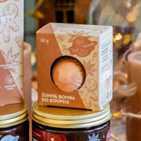 Šumivá bomba do koupele Meruňka