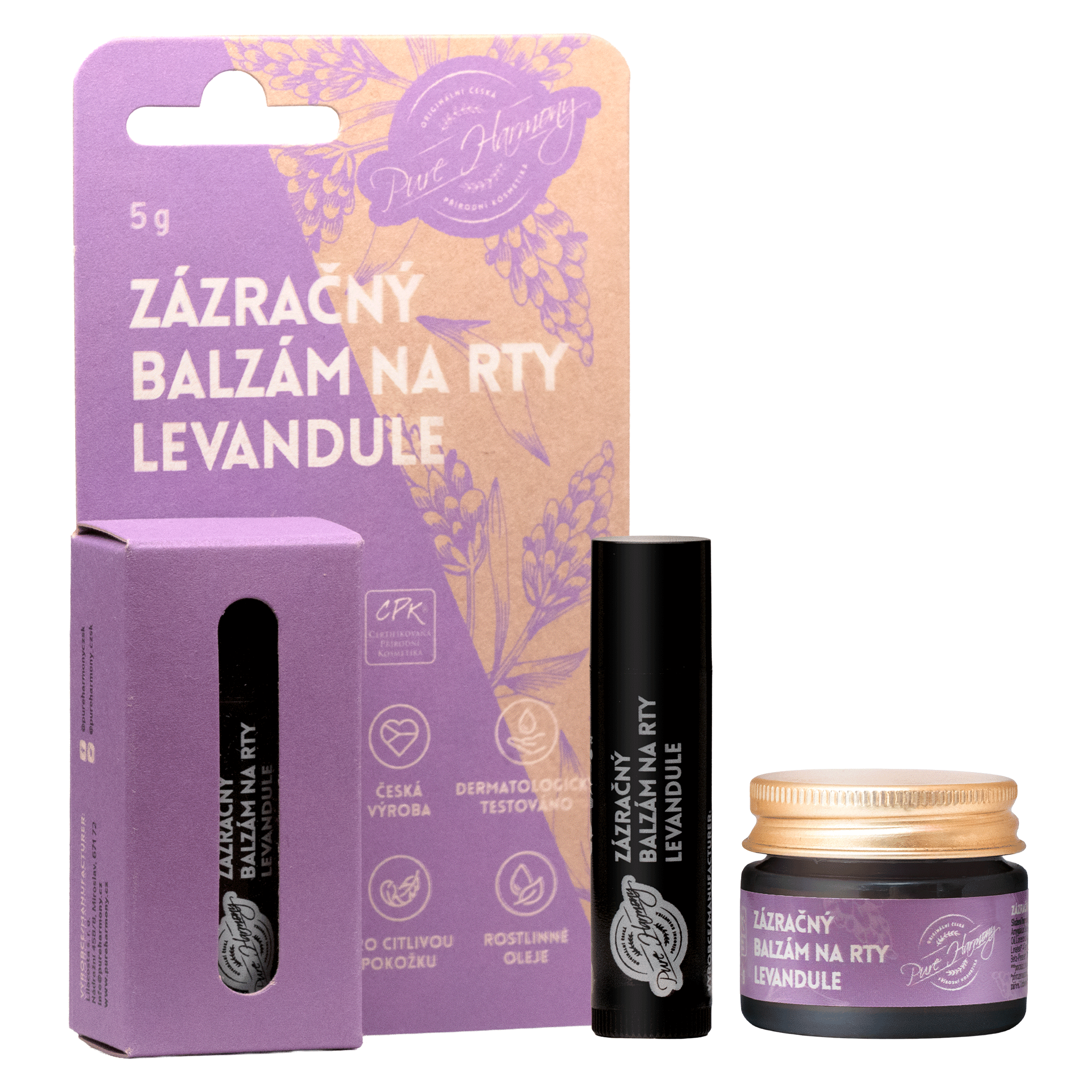 Zázračný Balzám na rty Levandule