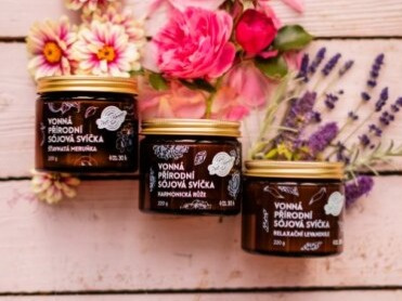 Přírodní vonná sójová svíčka Relaxační levandule