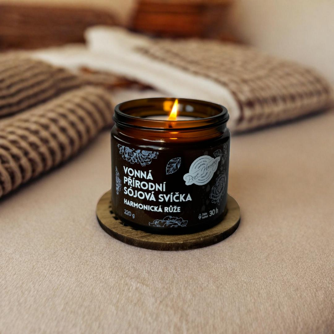 Přírodní vonná sójová svíčka Dýňové latté s Vanilla Chai 220 g