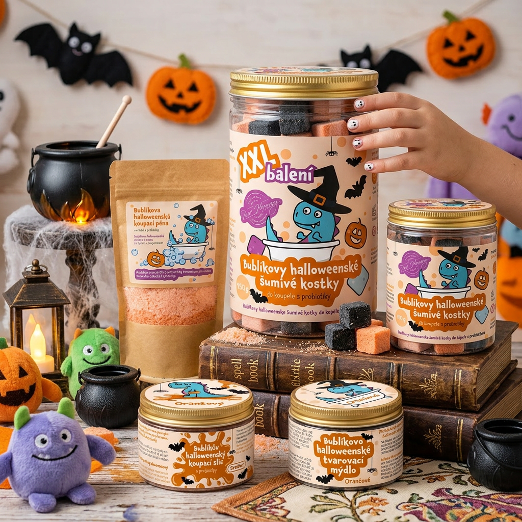 Bublíkovo halloweenské tvarovací mýdlo ORANŽOVÁ 100 g