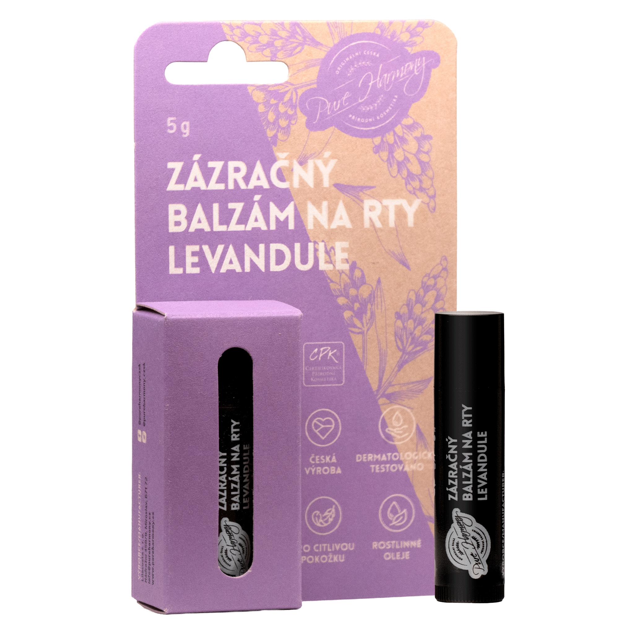 Zázračný Balzám na rty Levandule