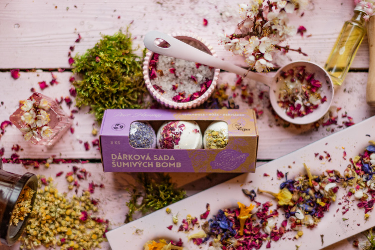 Dárková sada šumivých bomb Rozkvetlá zahrada