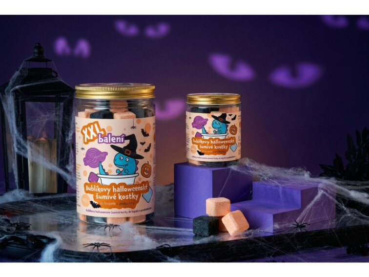 Bublíkovy halloweenské šumivé kostky s probiotiky 180 g
