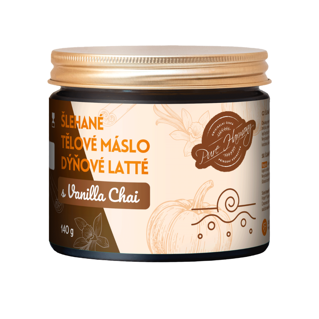 Výhodné duo - šlehané máslo a sojové svíčka Dýňové latté s Vanilla Chai