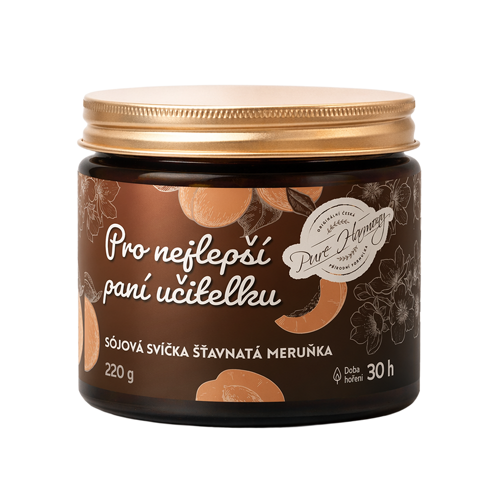 Výhodné duo - svíčka a šlehané máslo pro nejlepší paní učitelku