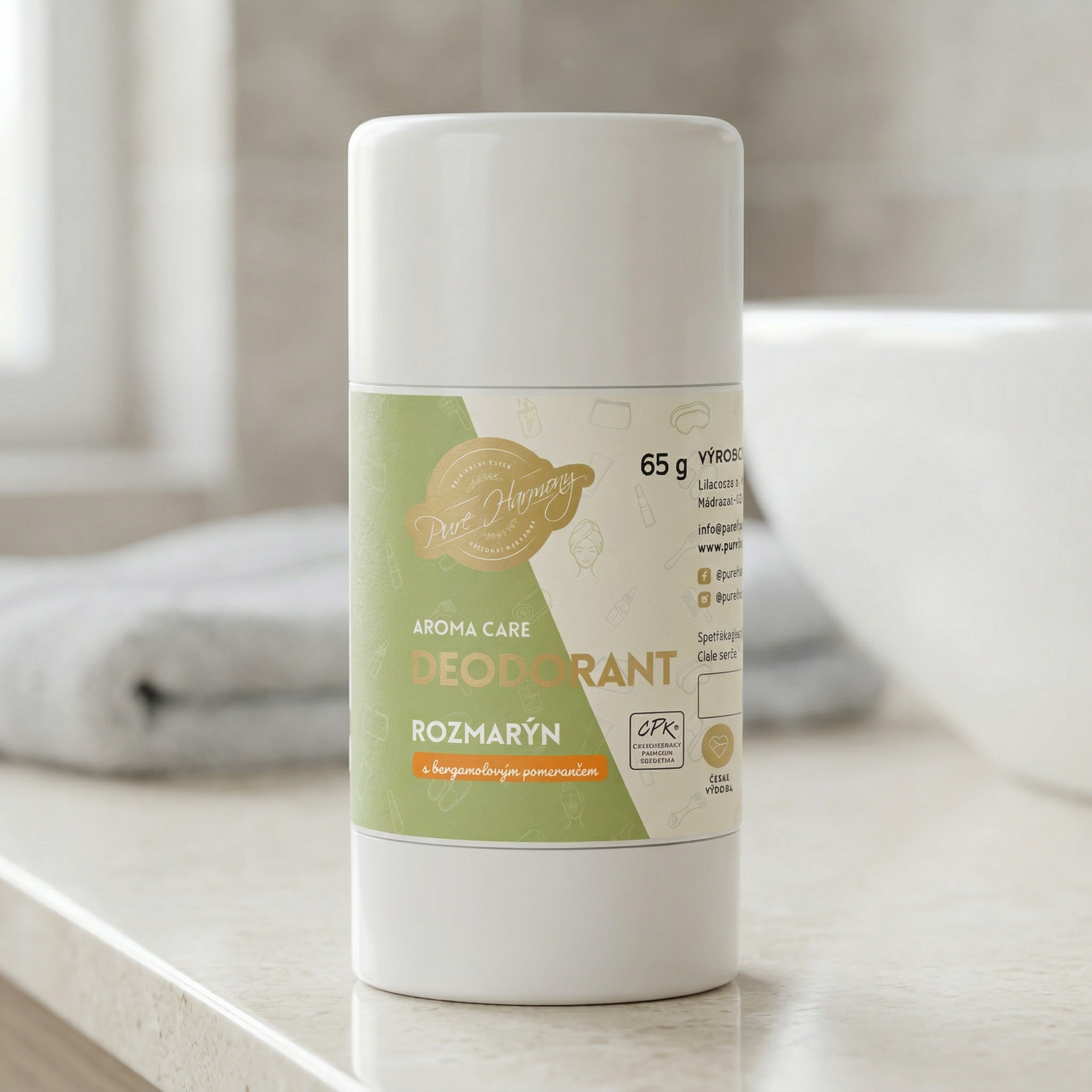 AROMA CARE deodorant Rozmarýn s bergamotovým pomerančem 65 g