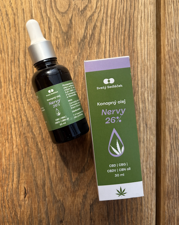 Konopný olej Nervy 26% 30 ml