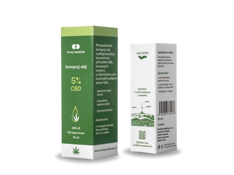Konopný olej 5% CBD 10 ml