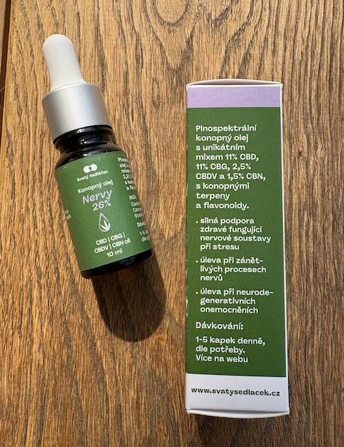 Konopný olej Nervy 26% 10 ml