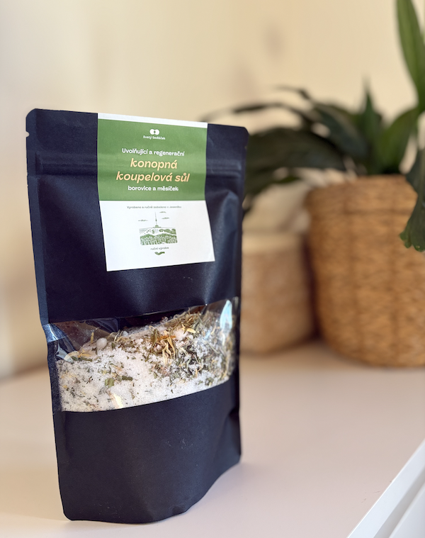 Konopná koupelová sůl borovice a měsíček