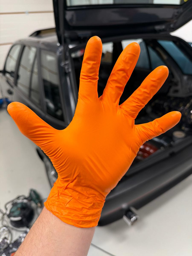 Nitrilové rukavice EXTRA STRONG - oranžové extra silné (balení)