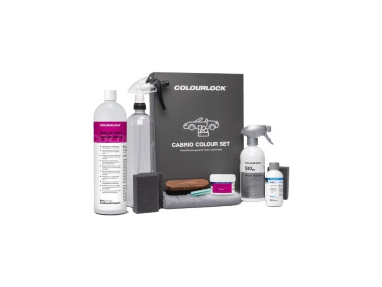 Cabrio Colour Set grey brown dark - sada na čištění, ošetření a obarvení střechy kabrioletu