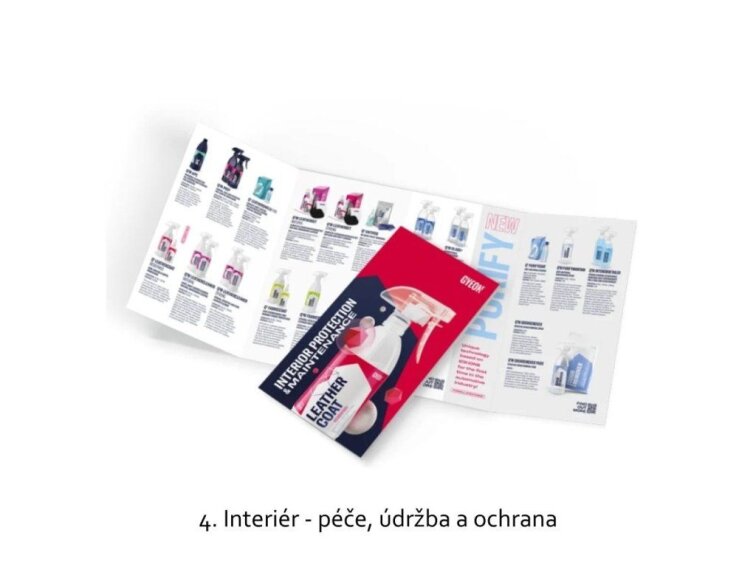 Gyeon Leaflet - designový informační letáček