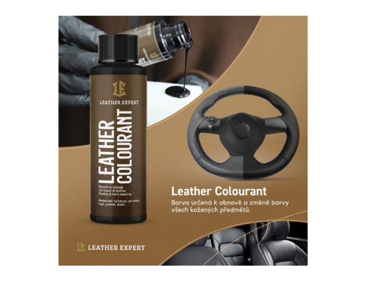 Leather Expert Steering Wheel Black - set na renovaci černého koženého volantu