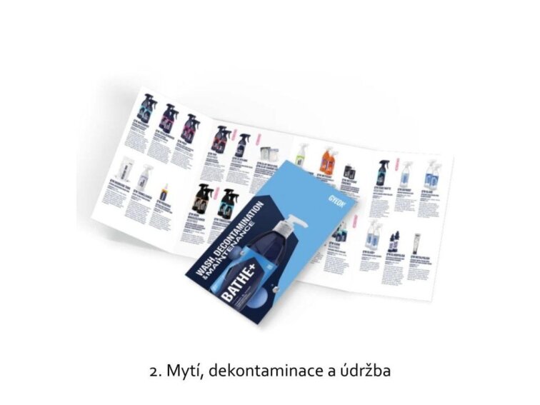 Gyeon Leaflet - designový informační letáček
