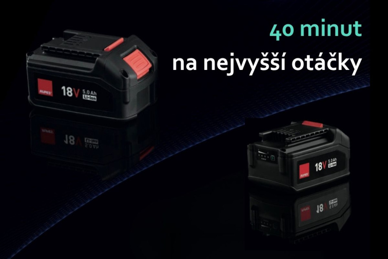 RUPES BigFoot iBrid HLR21 - aku excentrická leštička s nabíječkou a 2 ks bateriemi