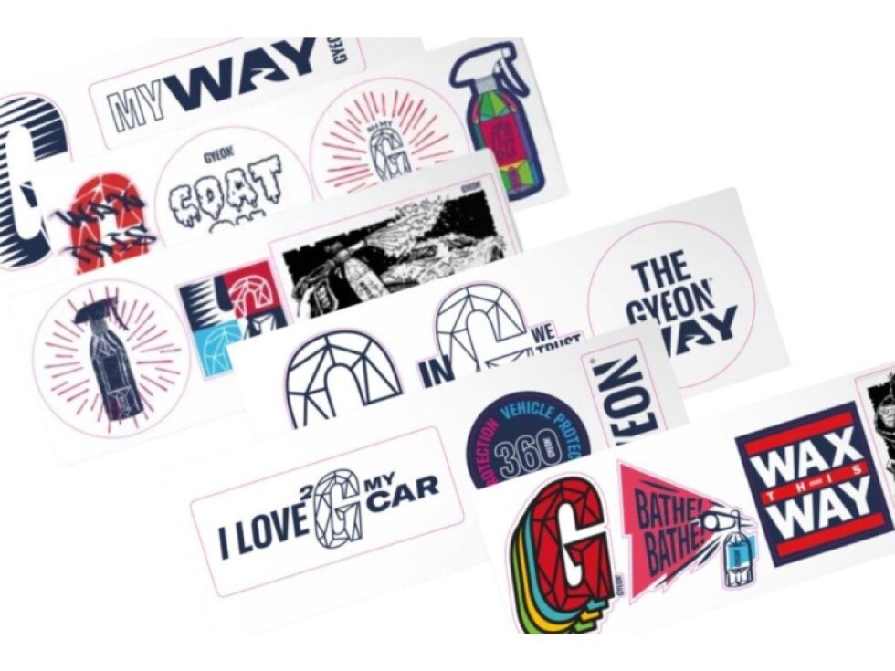 Gyeon Stickers Set - ikonické samolepky na auto