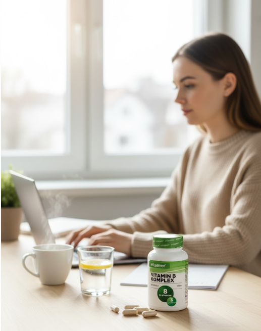 Vit4ever Vitamín B komplex, všetkých 8 vitamínov B + 3 kofaktory, 240 kapsúl