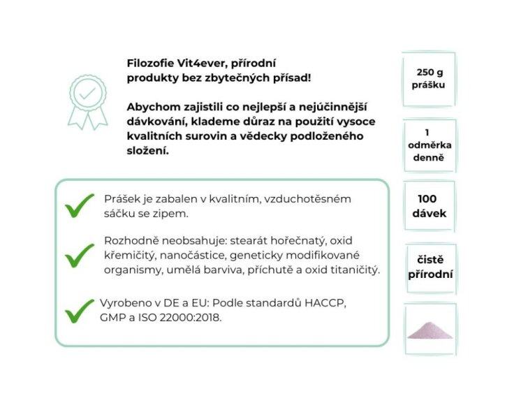 Vit4ever D-Mannose Plus, Manóza s brusnicovým extraktom, 250 g