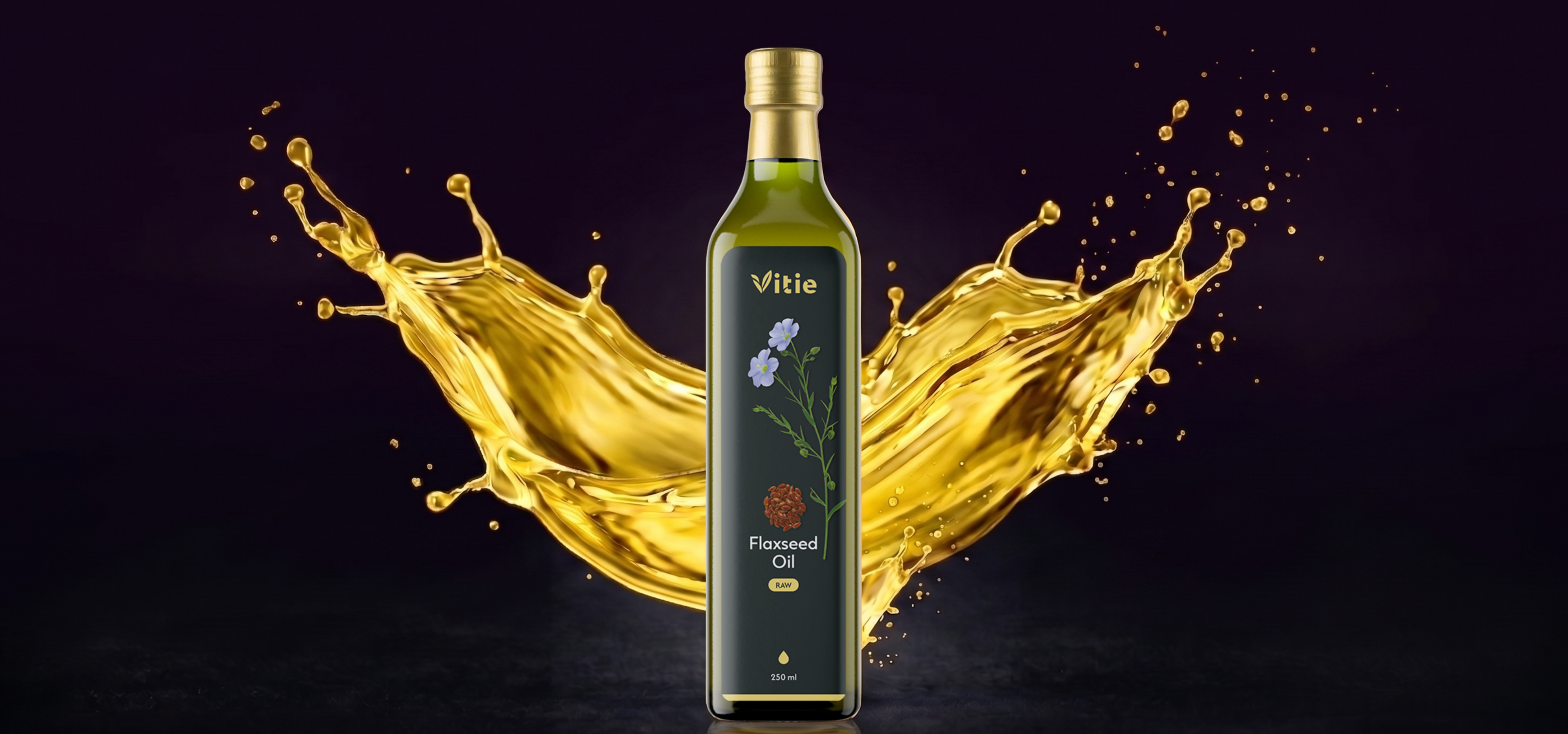 RAW Lněný olej, 250 / 750 ml, Vitie