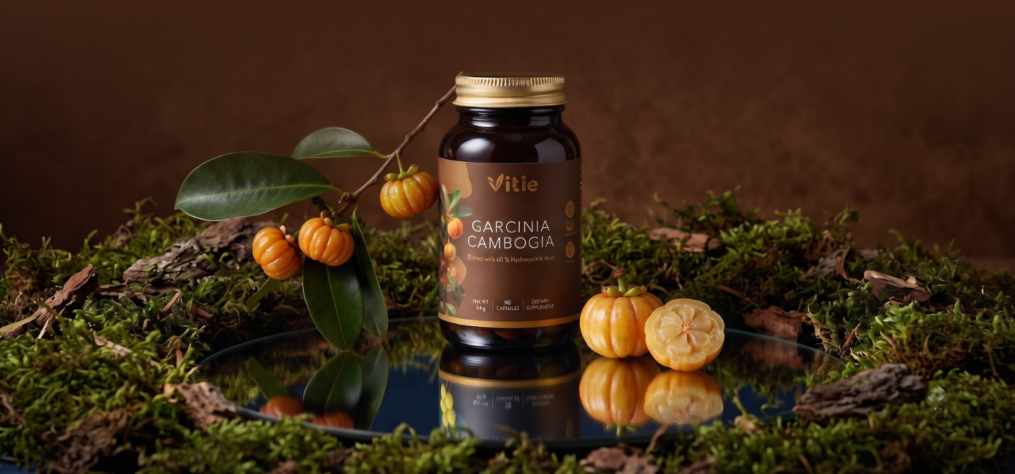 Garcinia Cambogia extrakt – 60 % HCA, 90 kapslí, Vitie
