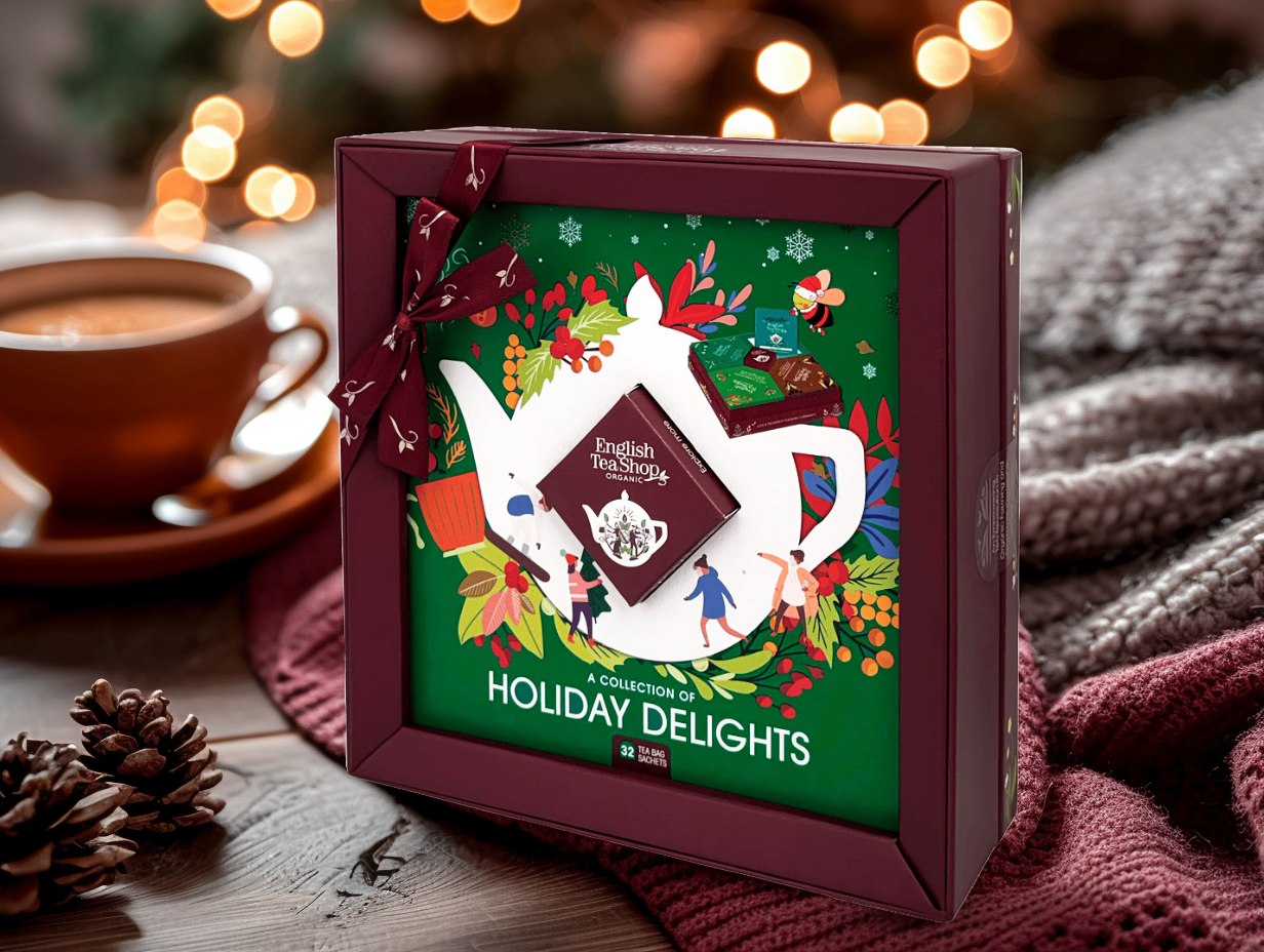 BIO Vánoční čaj – kolekce Holiday Delights, 32 sáčků, English Tea Shop