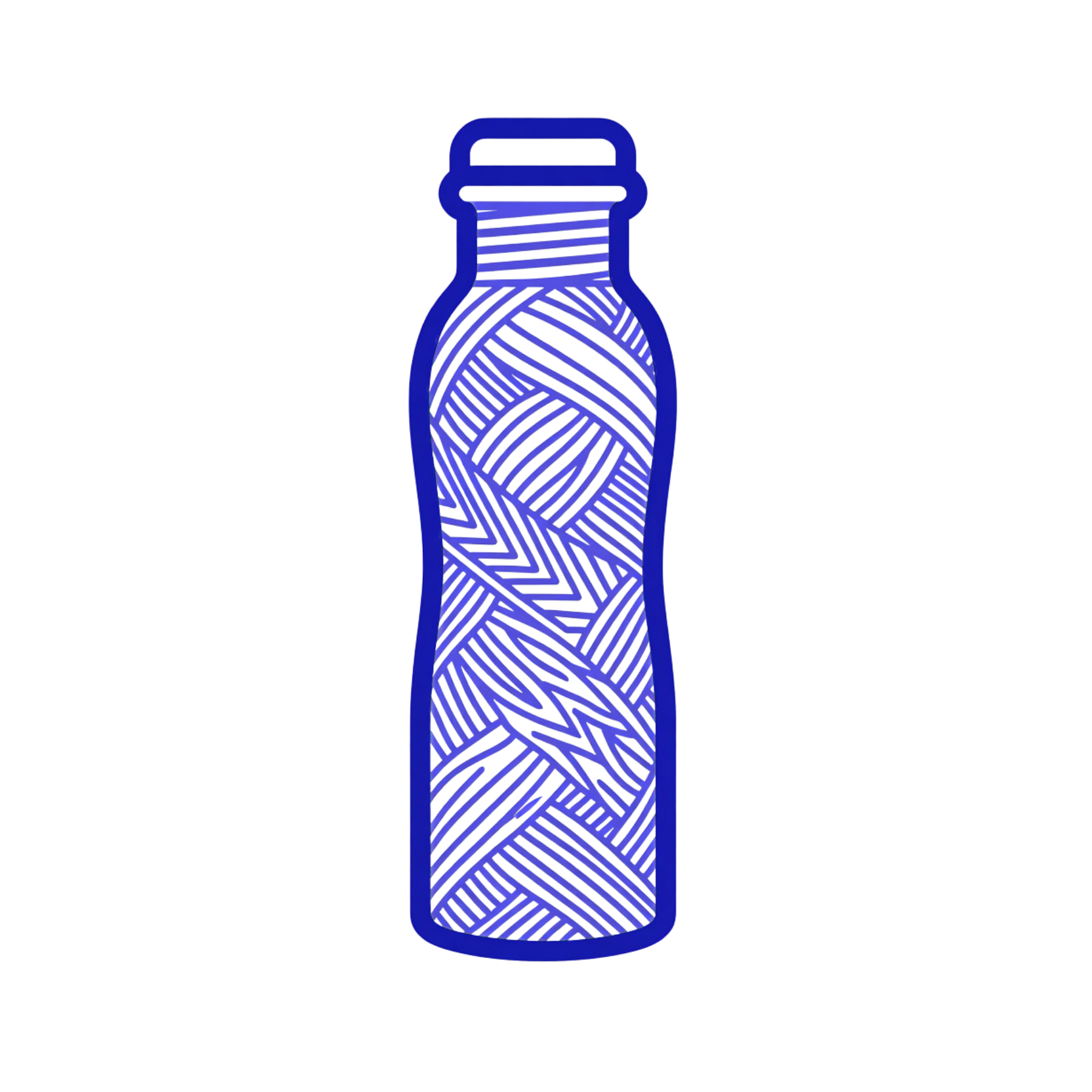 Medená fľaša na vodu vzor Vlna, 950 ml, Nature's Own