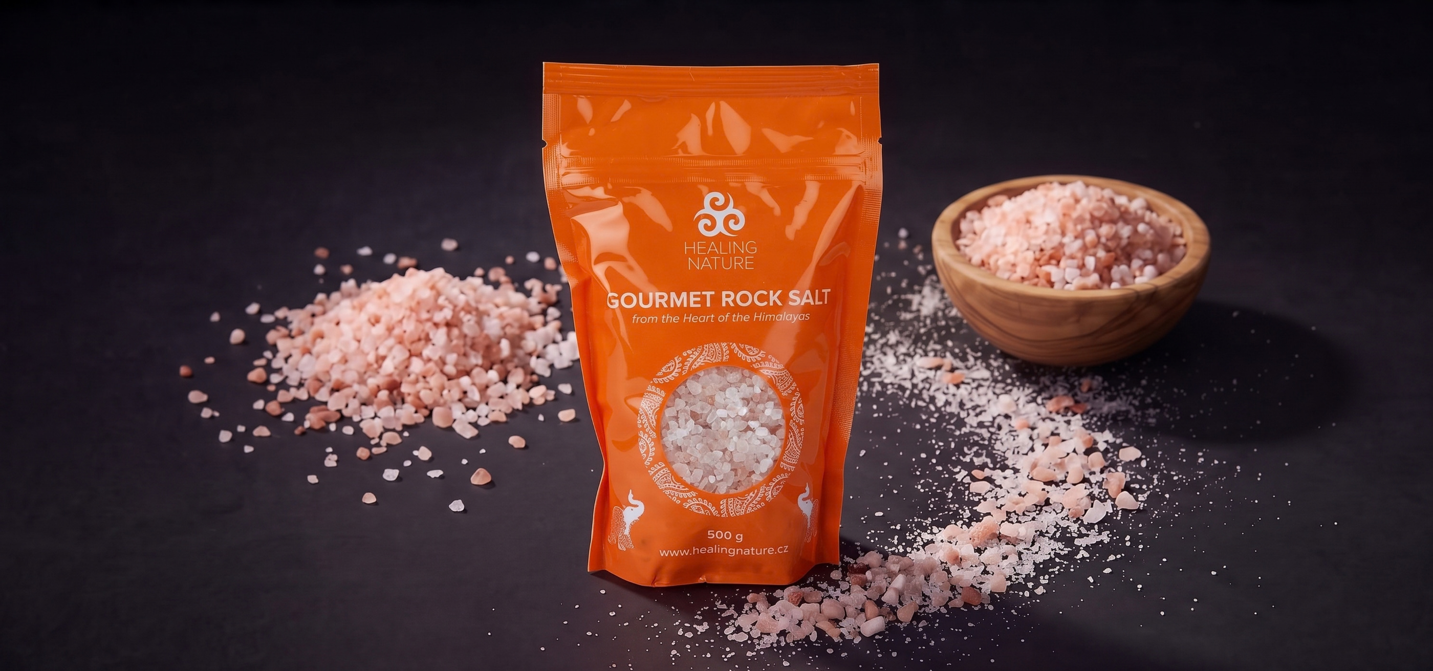 Jídelní himálajská sůl růžová do mlýnku, 500 g, Healing Nature