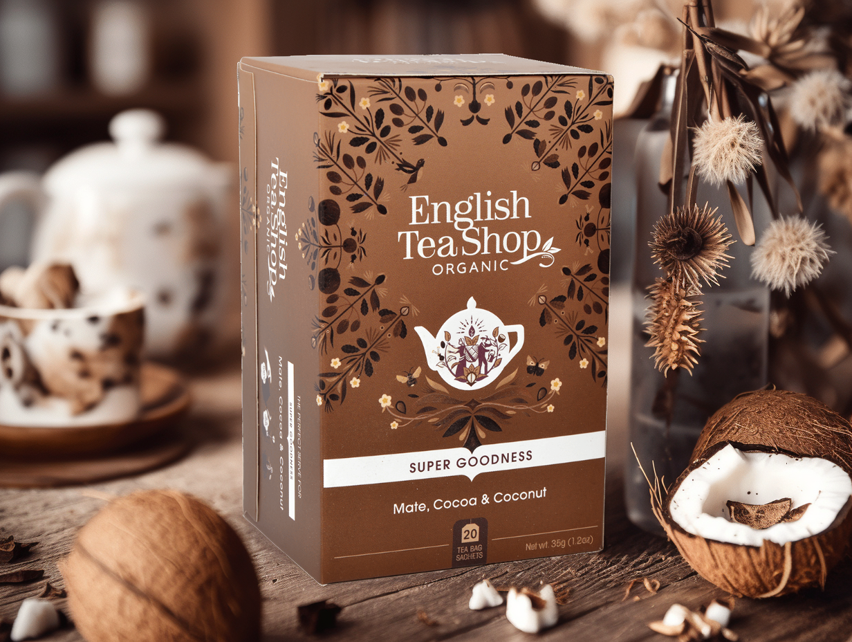 BIO čaj Yerba maté, kakao a kokos, 20 sáčků, English Tea Shop