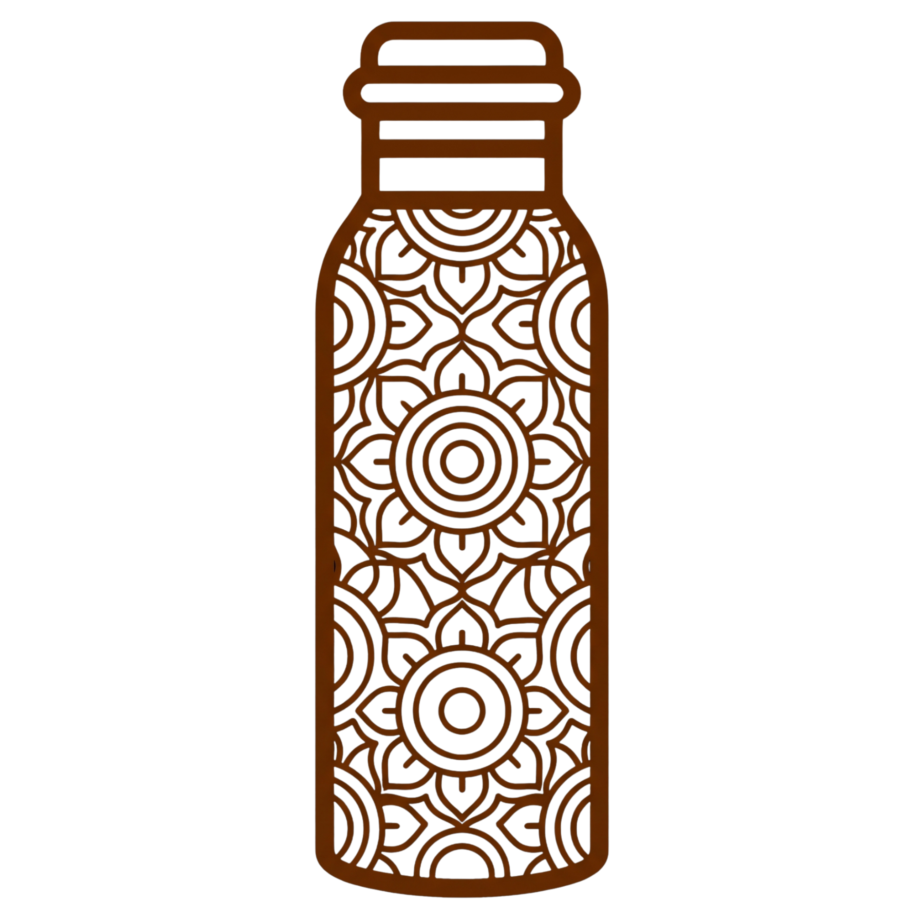 Medená fľaša na vodu vzor Mandala, 950 ml, Nature's Own