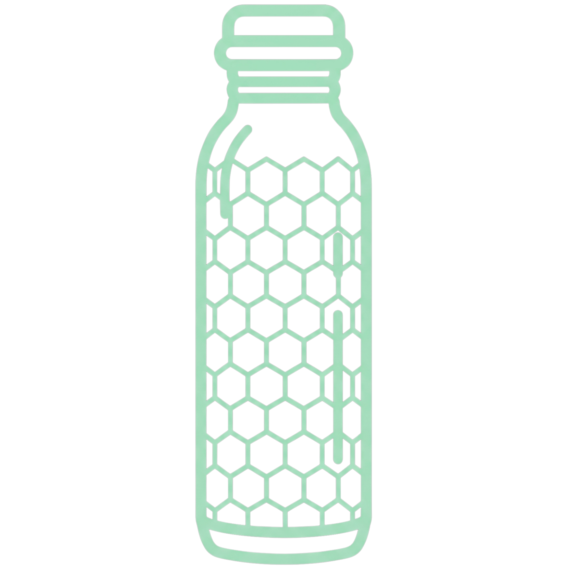 Medená fľaša na vodu vzor Starožitný Diamant, 950 ml, Nature's Own