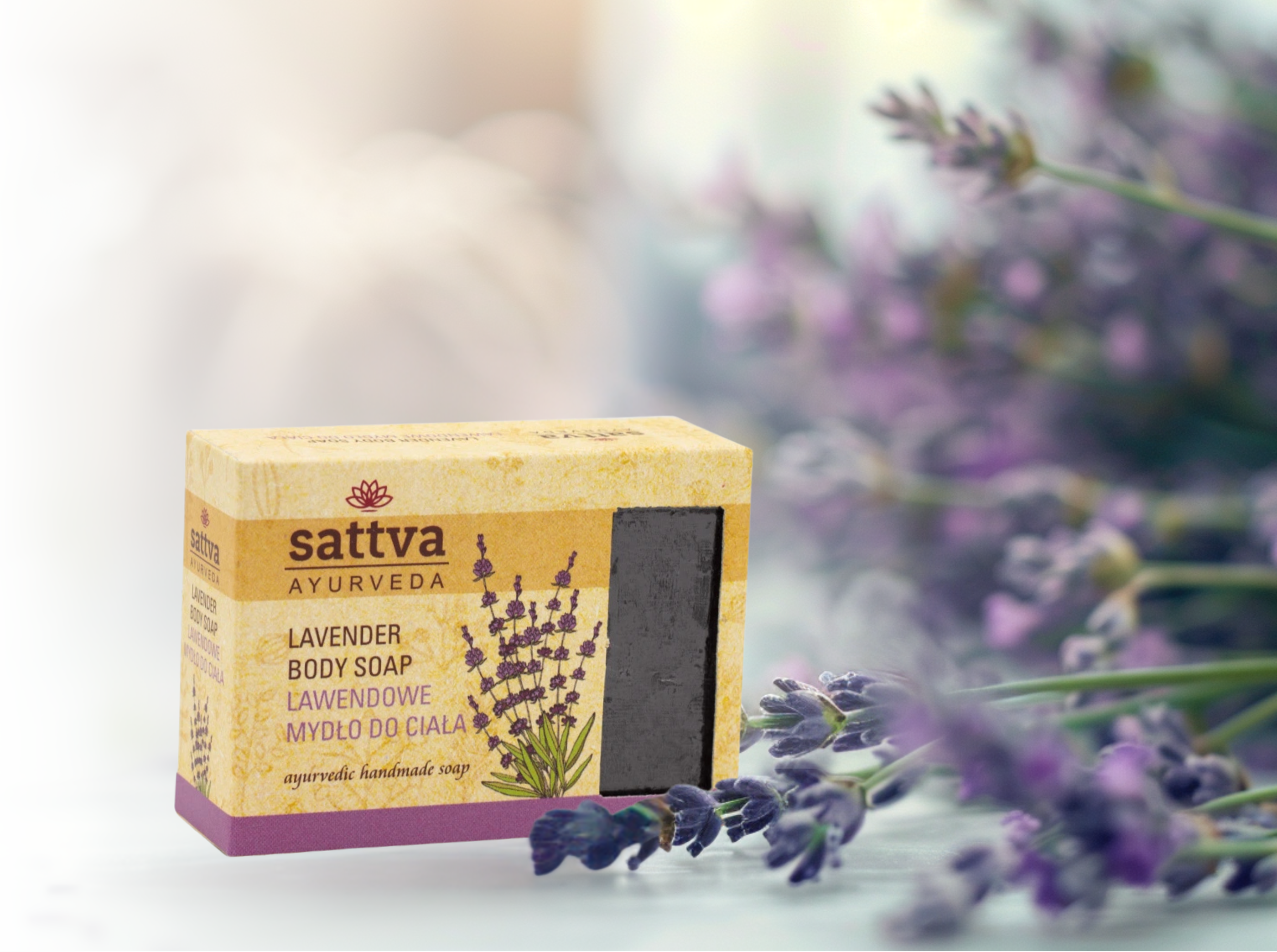 Ájurvédské mýdlo Levandule, 125 g, Sattva