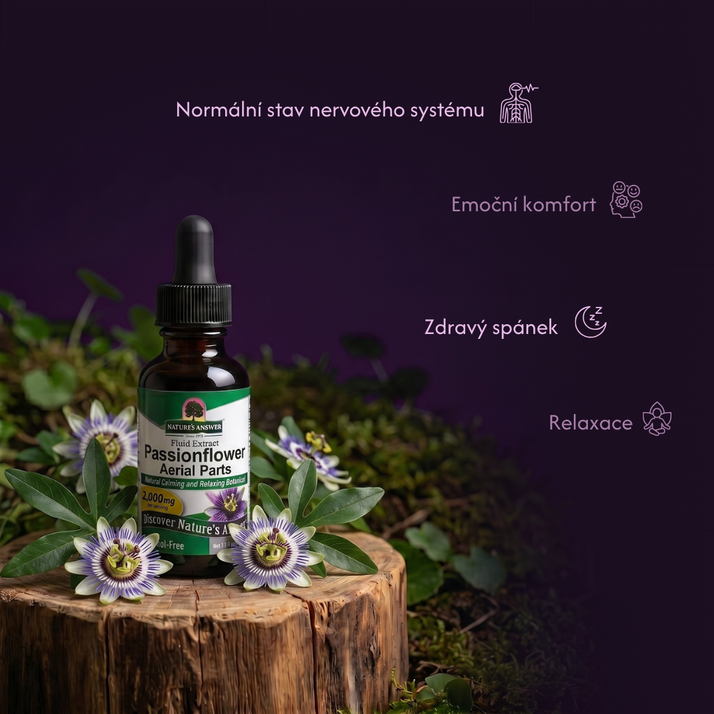 Mučenka pletní, bylinné kapky, 30 ml, Nature's Answer
