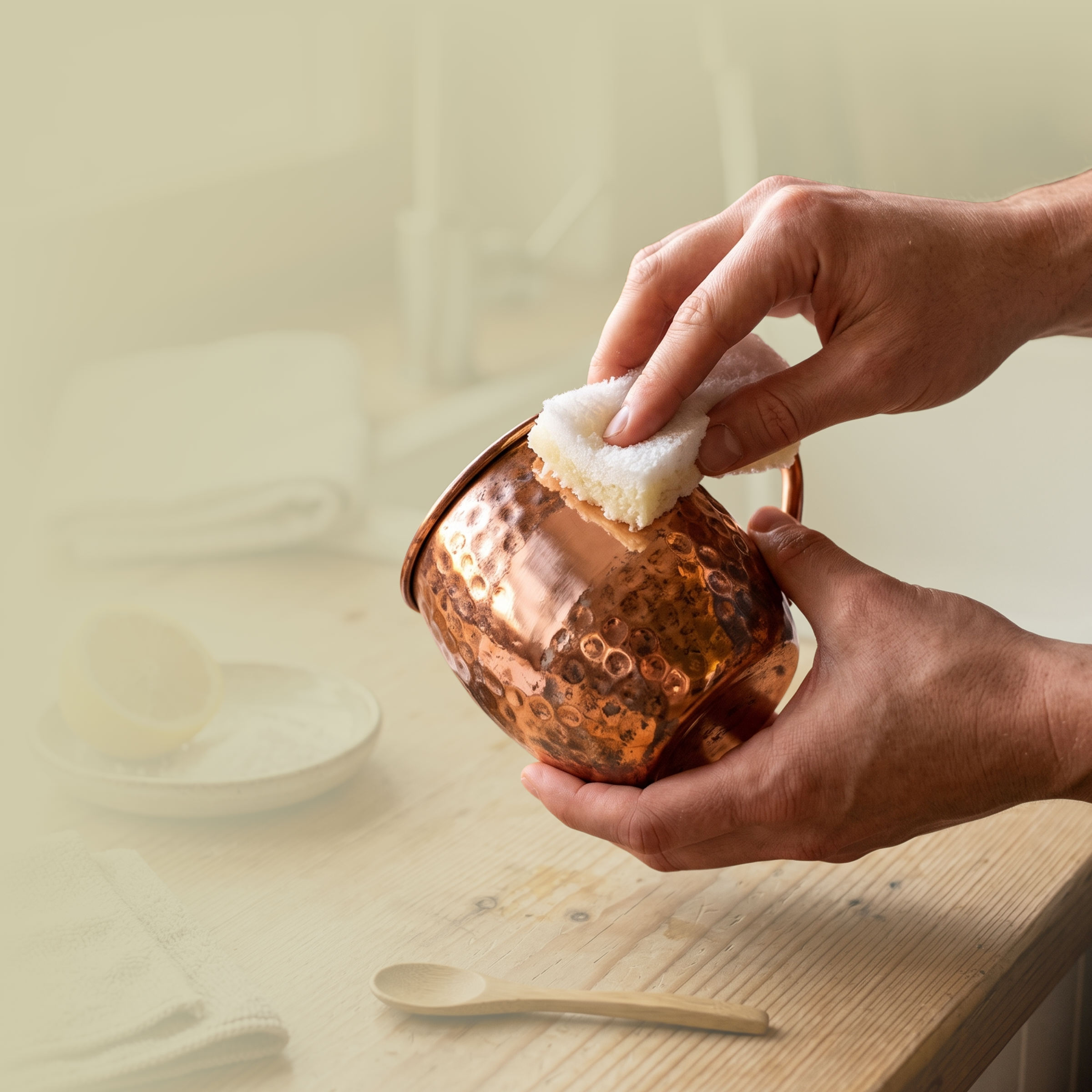Medený bacuľatý hrnček s uškom, 500 ml, Nature’s Own