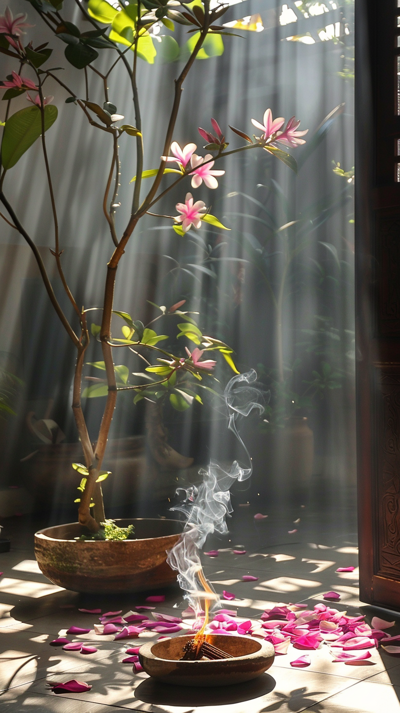 Vonné tyčinky Flora, 15 ks, Sattva