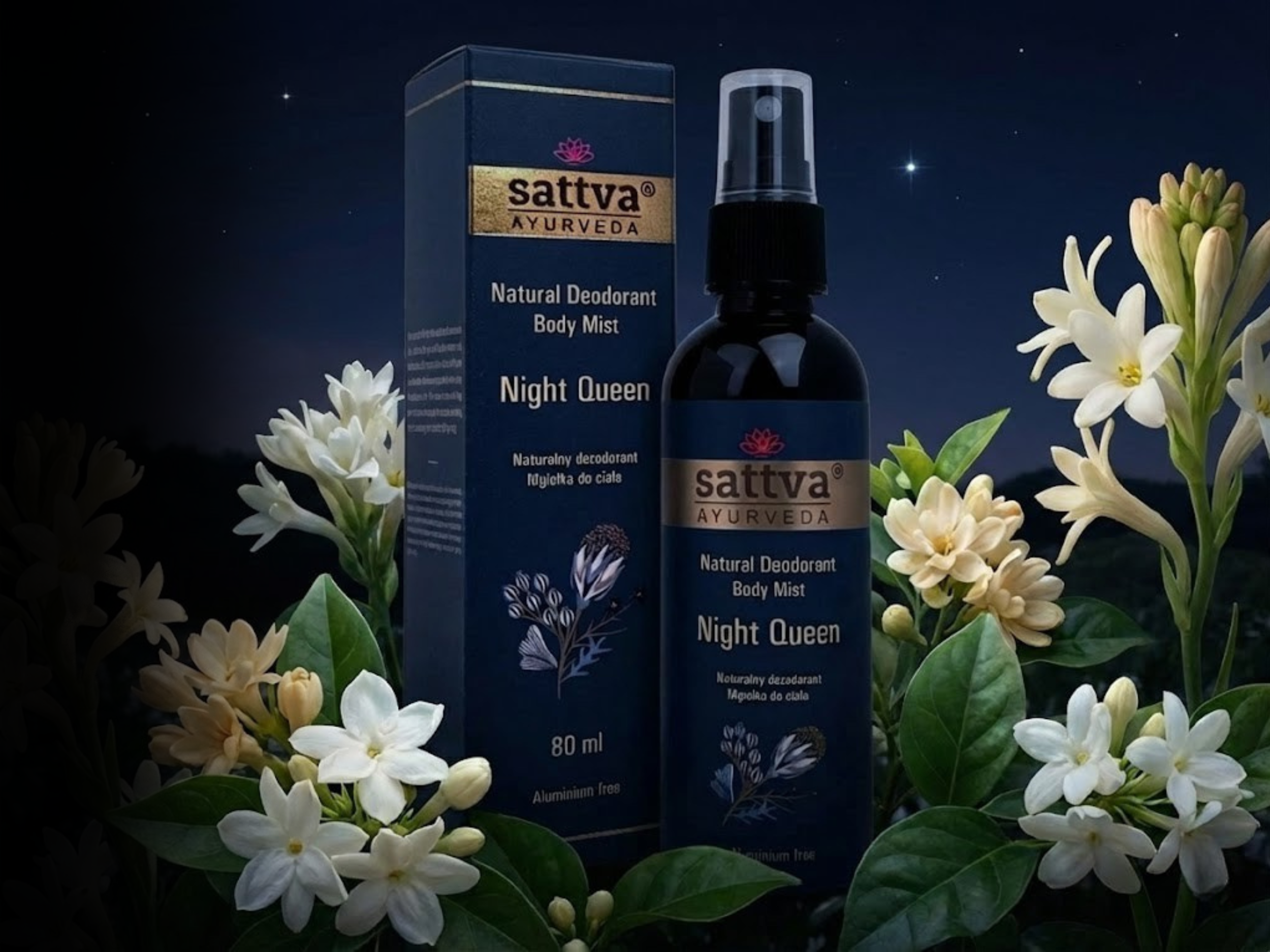 Přírodní deodorant Night Queen, 80 ml, Sattva