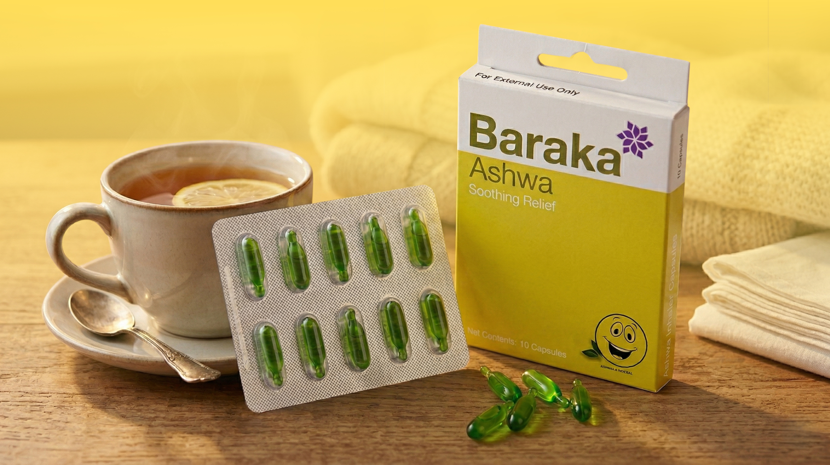 Inhalační kapsle Ashwa, 10 ks, Baraka