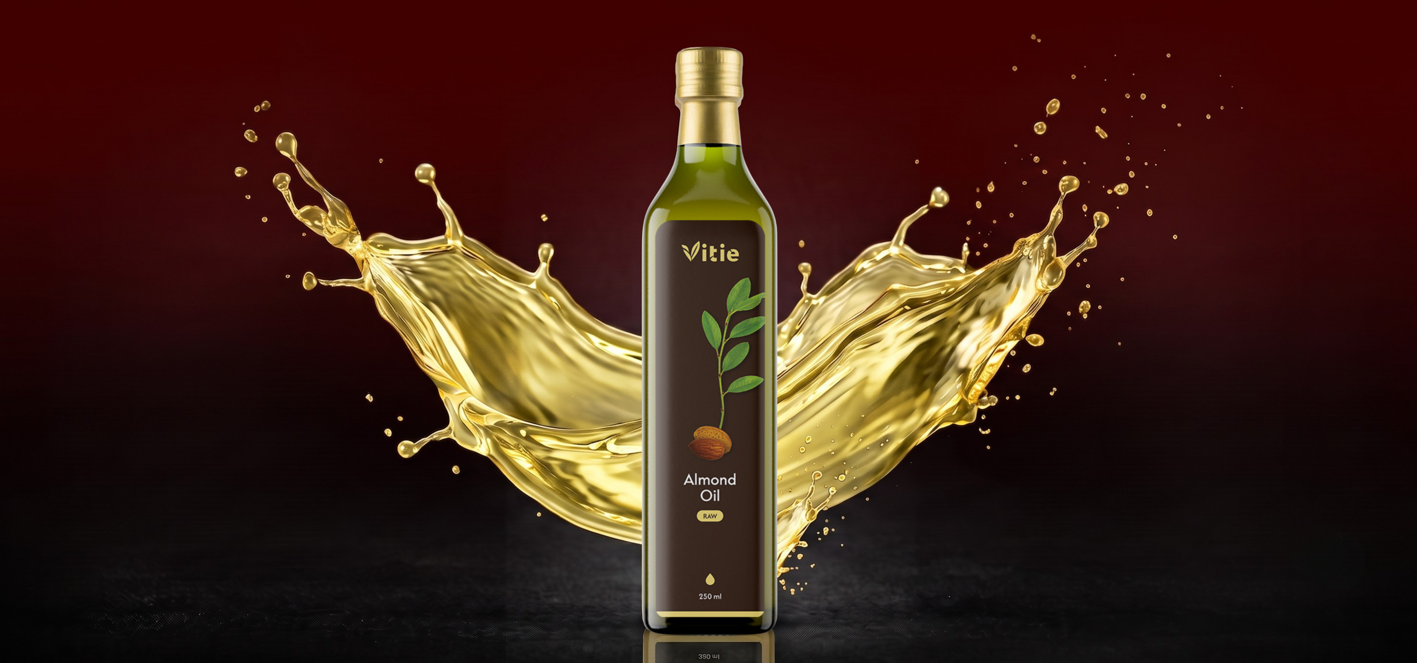 RAW Mandlový olej, 250 ml, Vitie