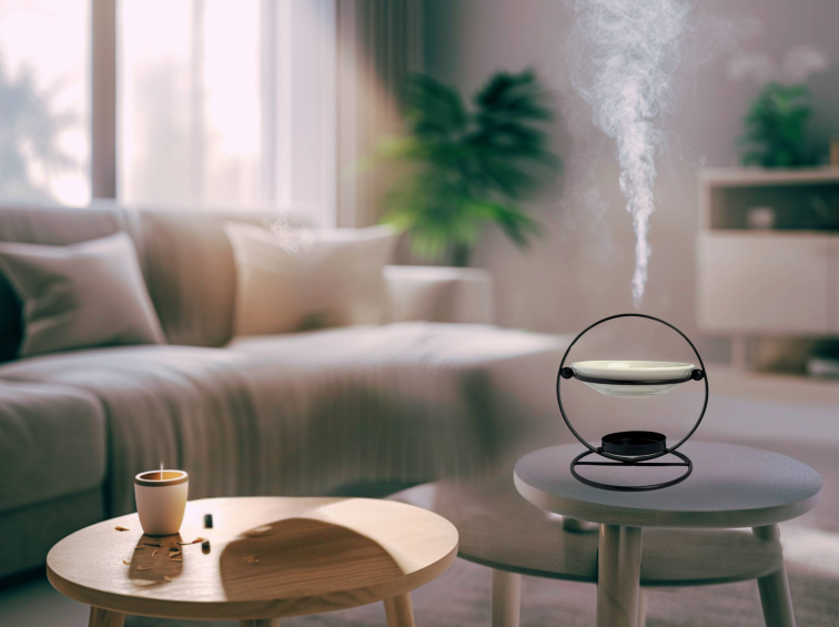 Aromalampa keramická s Kovovým stojanem kruh, 1 ks