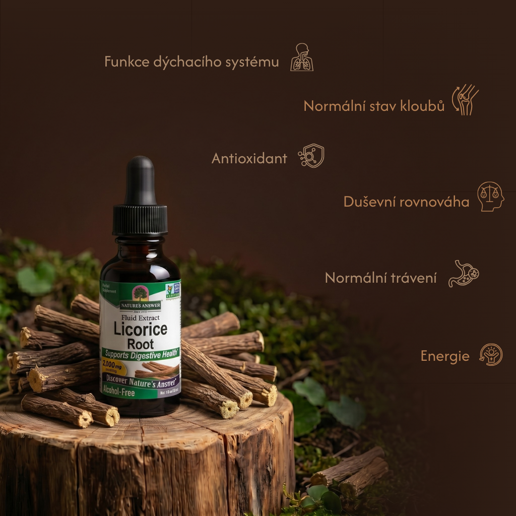 Lékořice lysá, bylinné kapky, 30 ml, Nature's Answer