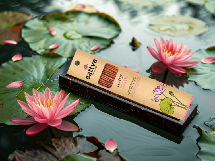 Vonné tyčinky Lotus, 15 ks, Sattva