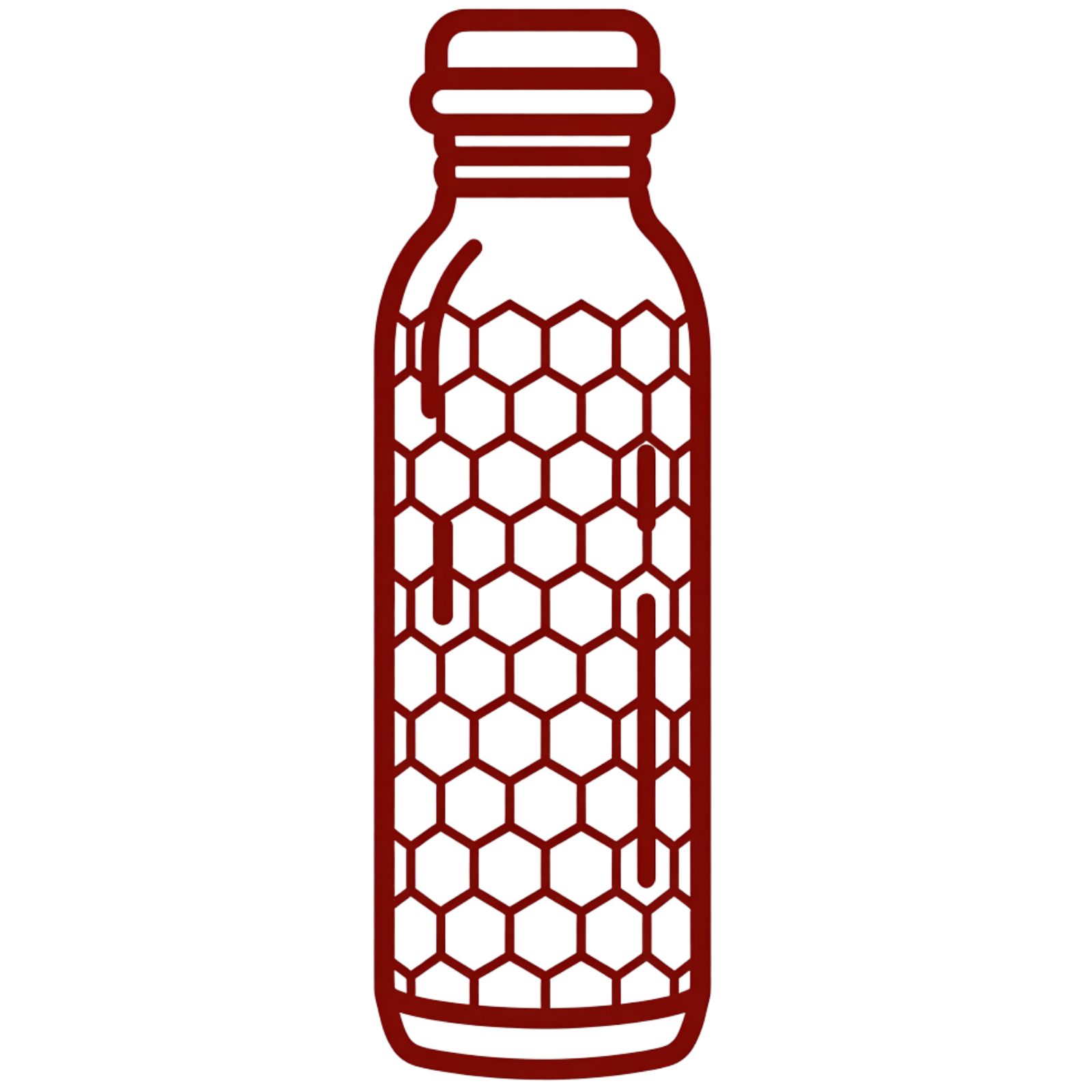 Medená fľaša na vodu vzor Diamant, 950 ml, Nature's Own